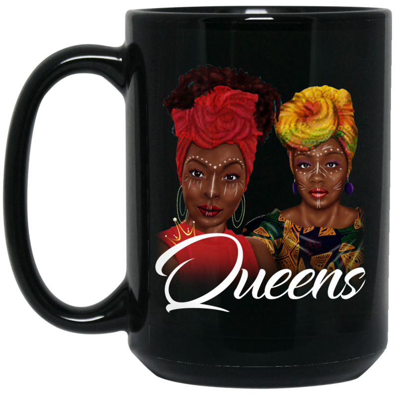 African American Coffee Mug Queens 11oz - 15oz Black Mug