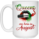 African American Coffee Mug Queens Are Born In August Lips 11oz - 15oz White Mug