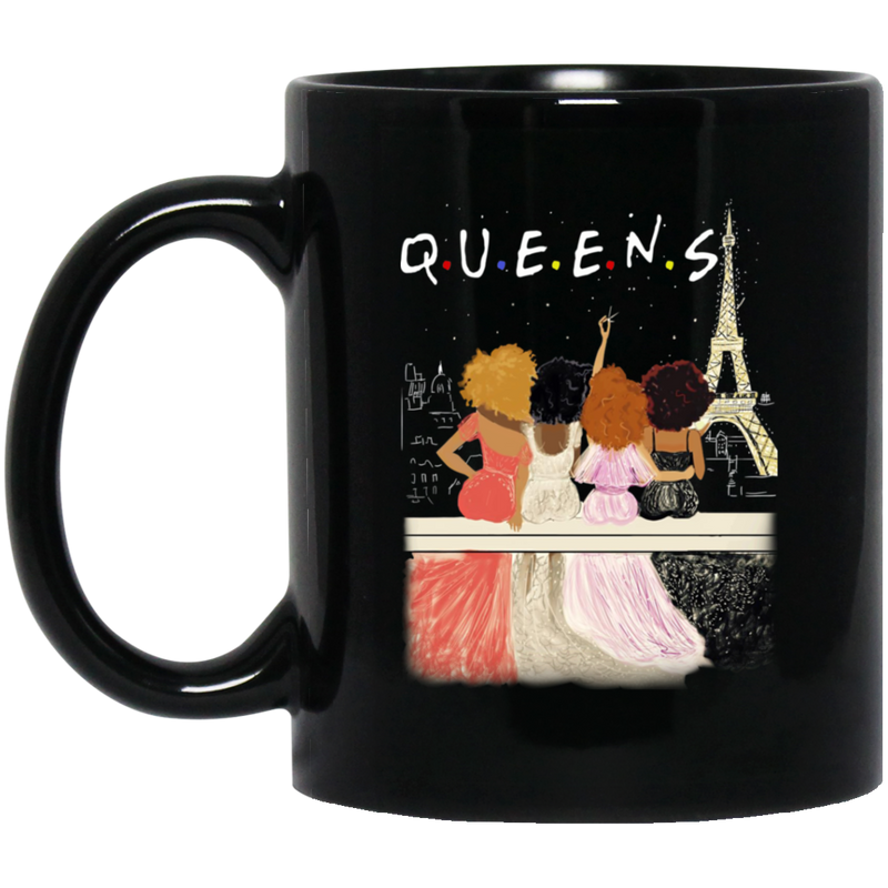 African American Coffee Mug Queens In Paris 11oz - 15oz Black Mug