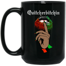 African American Coffee Mug Quitcherbitchin With Cute Black Girl Lips Art 11oz - 15oz Black Mug