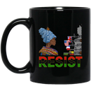 African American Coffee Mug Resist With Black Women And Butterfly 11oz - 15oz Black Mug