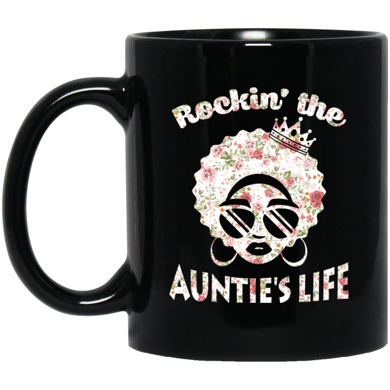 African American Coffee Mug Rockin' The Auntie's Life Crown  11oz - 15oz Black Mug