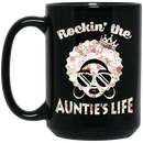 African American Coffee Mug Rockin' The Auntie's Life Crown  11oz - 15oz Black Mug