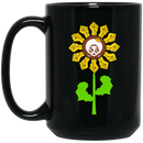 African American Coffee Mug Sunflower Is Made By Strong Hand Black Queen Crown 11oz - 15oz Black Mug