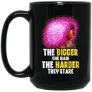 African American Coffee Mug The Bigger The Hair The Harder They Stare 11oz - 15oz Black Mug