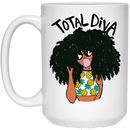 African American Coffee Mug Total Diva Cute Black Girl With Balloon 11oz - 15oz White Mug