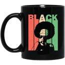 African American Coffee Mug Vintage Black Queen Art 11oz - 15oz Black Mug
