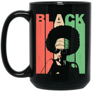 African American Coffee Mug Vintage Black Queen Art 11oz - 15oz Black Mug