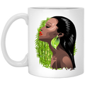 African American Coffee Mug Woman African Beauty and Bamboo 11oz - 15oz White Mug