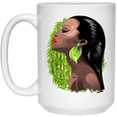 African American Coffee Mug Woman African Beauty and Bamboo 11oz - 15oz White Mug