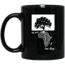 African American Map Coffee Mug My Roots Run Deep 11oz - 15oz Black Mug