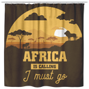 African American Shower Curtains - Africa Is Calling I Must Go Shower Curtains For Bathroom Decor