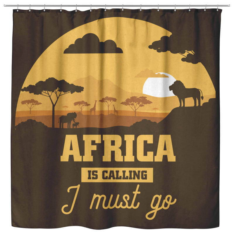 African American Shower Curtains - Africa Is Calling I Must Go Shower Curtains For Bathroom Decor