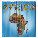 African American Shower Curtains - African American Map Shower Curtains Bathroom Decor