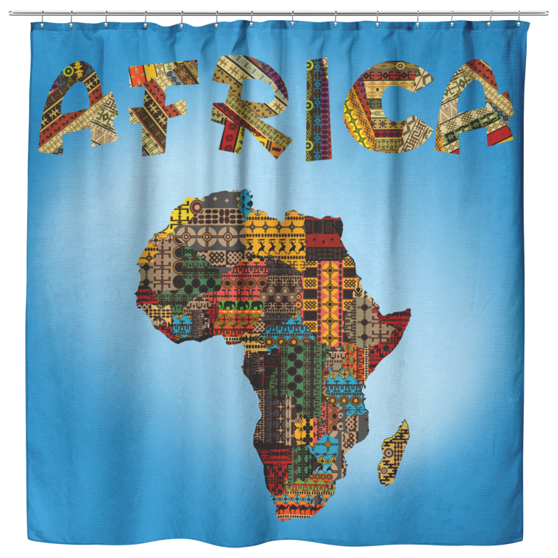 African American Shower Curtains - African American Map Shower Curtains Bathroom Decor