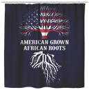 African American Shower Curtains - American Grown African Roots Black History Month Shower Curtains For Bathroom
