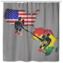African American Shower Curtains American Map For Bathroom