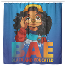 African American Shower Curtains - BAE Black Educated Black History Month Black Girl Shower Curtain