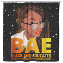 African American Shower Curtains - BAE Black Educated Black History Month Black Girl Shower Curtain