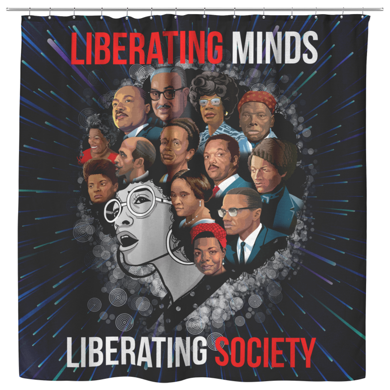 African American Shower Curtains - Balck Women Liberating Minds Liberating Society For Bathroom Devor
