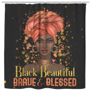 African American Shower Curtains - Black Beautiful Brave And Blessed Shower Curtains For Bathroom Decor