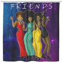 African American Shower Curtains - Black Friend Black History Month Black Girl Shower Curtains For Bathroom