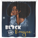 African American Shower Curtains - Black Girl Black And Boujee Shower Curtains For Bathroom
