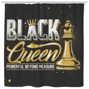 African American Shower Curtains - Black Queen Powerful Beyond Measure For Bathroom Decor