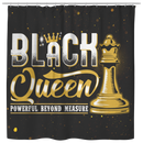 African American Shower Curtains - Black Queen Powerful Beyond Measure Shower Curtains For Bathroom Decor