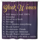 African American Shower Curtains - Black Women Will Keep It Real 100% Shower Curtains For Bathroom Decor