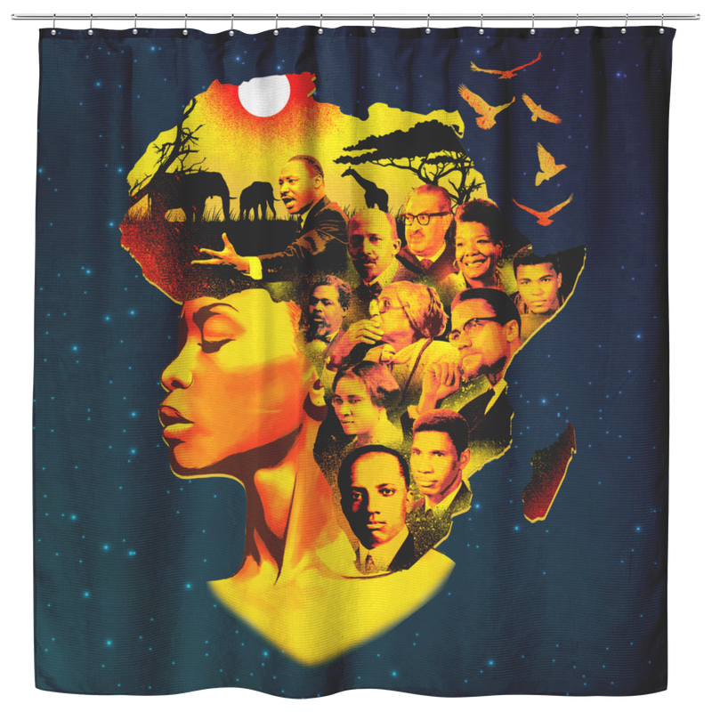 African American Shower Curtains - Black Women With My Roots Famous People For Melanin Queens