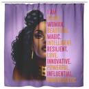 African American Shower Curtains - I Am Black Woman Beautiful Magic Bathroom Decor