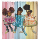 African American Shower Curtains - Kids Black Lives Matter Shower Curtains For Bathroom