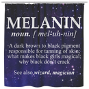 African American Shower Curtains Melanin Bathroom Decor A Dark Brown To Black Pigment Responsible For Tanning Of Skin See Also Wizard Magician
