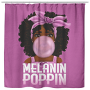 African American Shower Curtains - Melanin Poppin Bathroom Decor