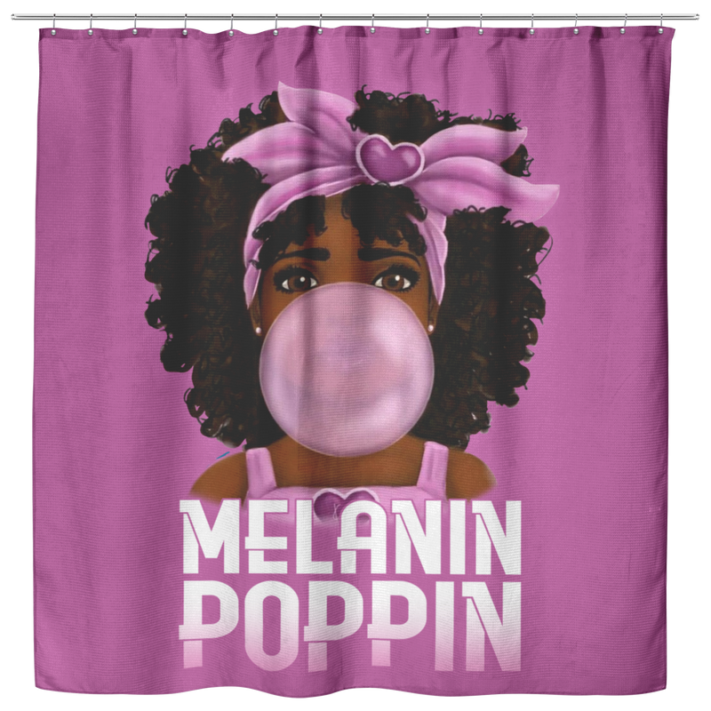 African American Shower Curtains - Melanin Poppin Bathroom Decor