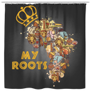 African American Shower Curtains - My Roots Africa Map For Bathroom Decor