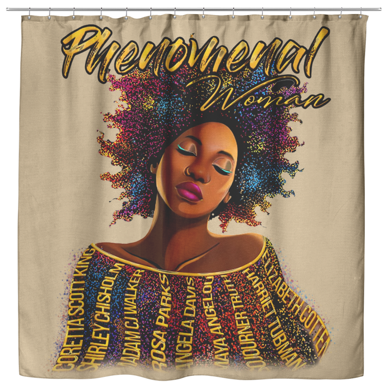 African American Shower Curtains - Phenomenal Women Black History Month For Bathroom Decor