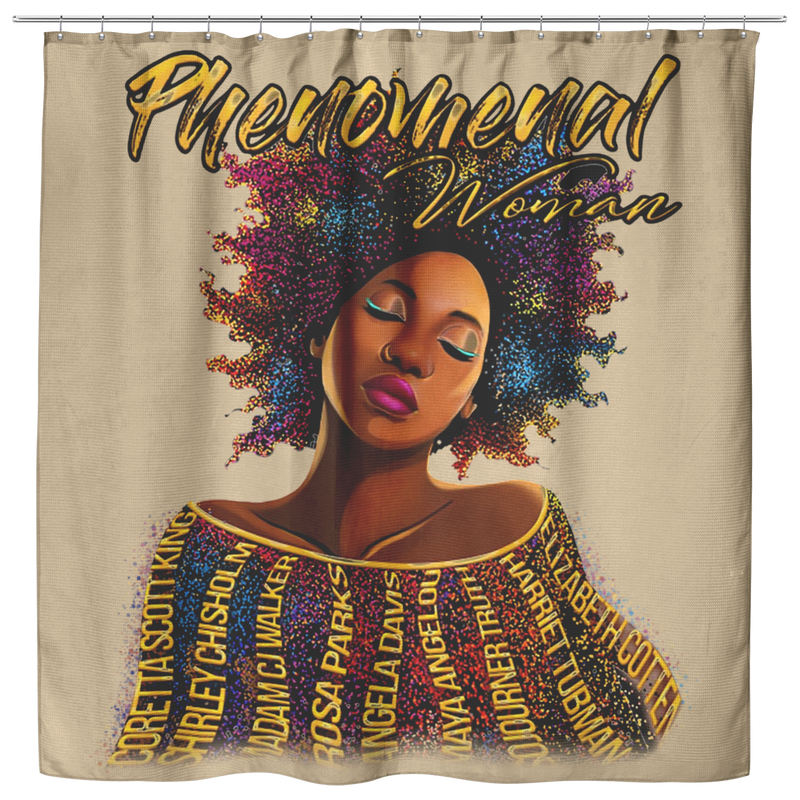 Toplara African American Women Shower Curtain, Elegant Toplara African American Women Shower Curtain, Elegant