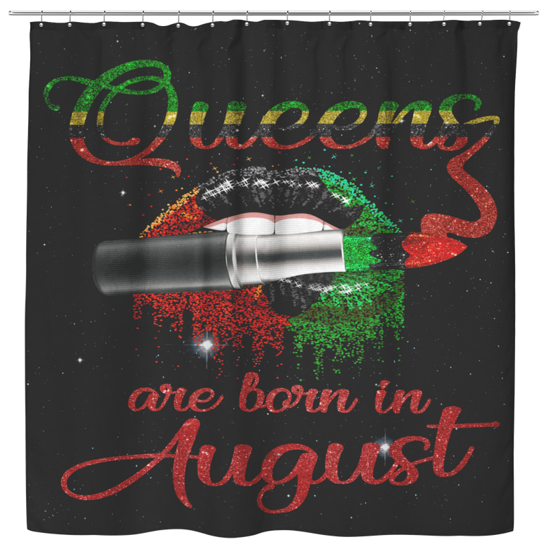 African American Shower Curtains - Queens Are Born In August Shower Curtains For Bathroom Decor