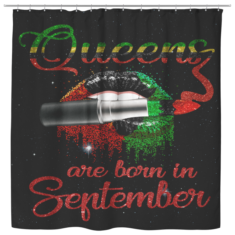 African American Shower Curtains - Queens Are Born In September For Bathroom Decor