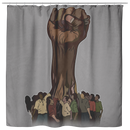 African American Shower Curtains - Strong Hand Black History Month For Bathroom