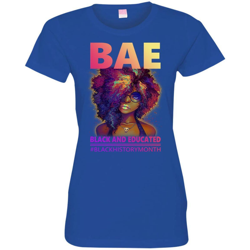 African American T Shirt BAE Black And Educated Black History Month Funny Gift Shirts CustomCat