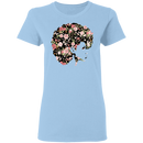 African American T-Shirt Black Girl With Flowers Hair CustomCat