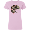 African American T-Shirt Black Girl With Flowers Hair CustomCat