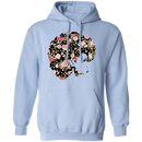 African American T-Shirt Black Girl With Flowers Hair CustomCat