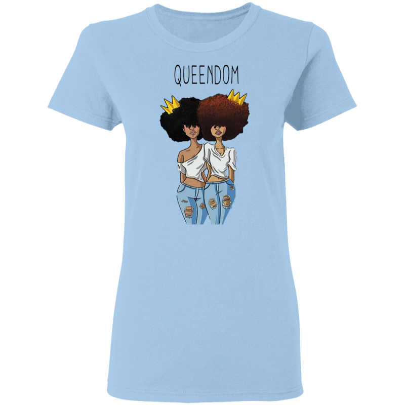 African American T-Shirt Black Women Queendom CustomCat