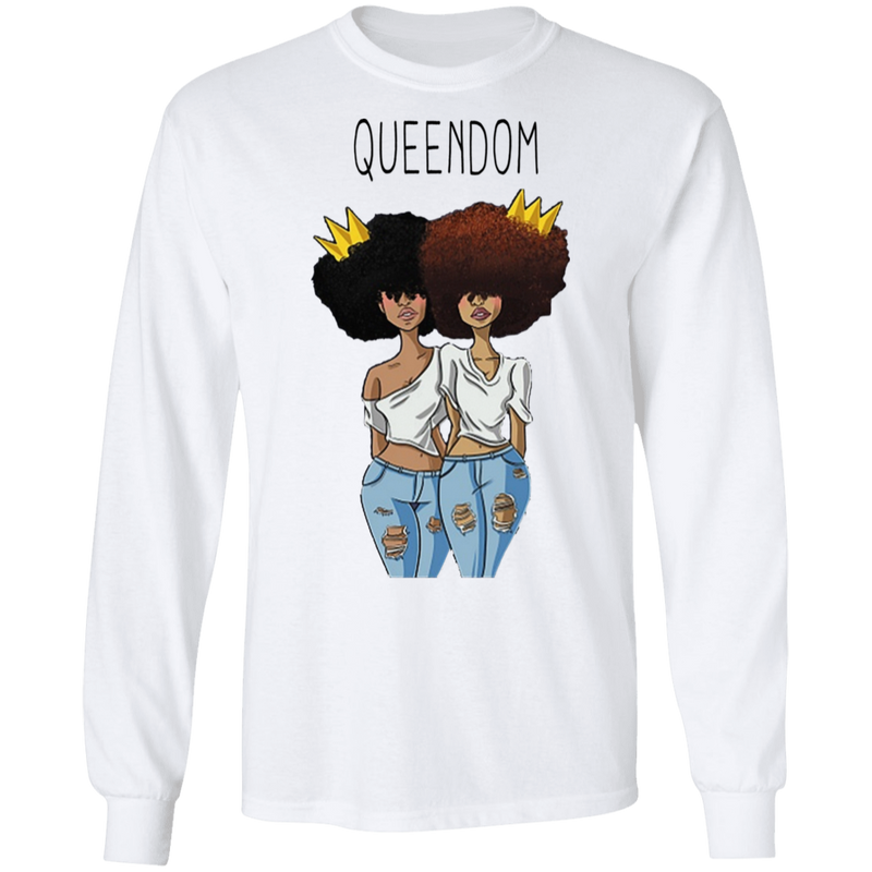 African American T-Shirt Black Women Queendom CustomCat