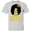 African American T-Shirt Melanin Poppin' Balloons Crown Black History Month Shirt For African Pride CustomCat