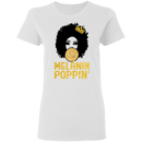 African American T-Shirt Melanin Poppin' Balloons Crown Black History Month Shirt For African Pride CustomCat